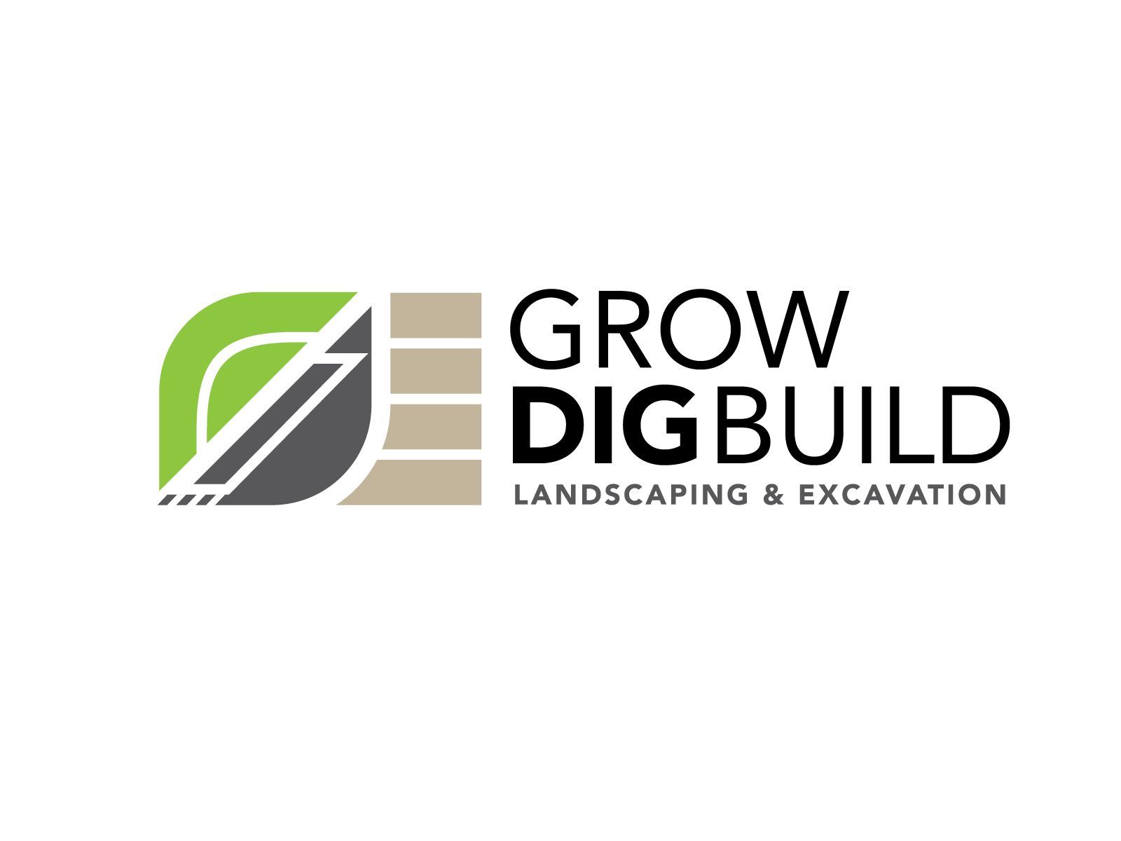 Grow Dig Build Logo Design